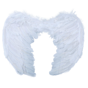 Ali Piumate Bianche 60 X 40 CM Accessori Travestimento Costume Carnevale Halloween - 16885