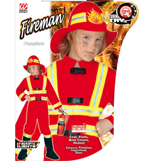 Costume Vestito Abito Travestimento Carnevale Halloween Cosplay Bambino Pompiere - 5570