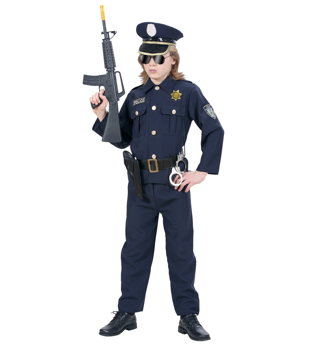 Costume Vestito Abito Travestimento Carnevale Halloween Cosplay Bambino Poliziotto - 7316