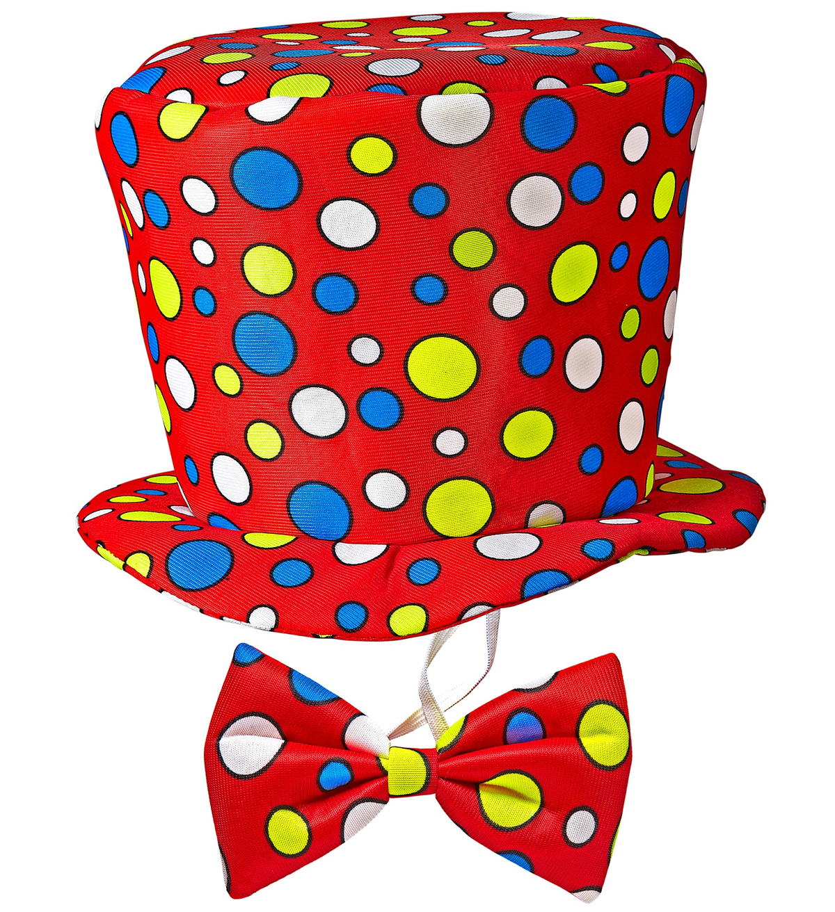 Set Clown Cappello Cilindro e Farfallino Accessori Vestito Travestimento Carnevale Bambino - 9143h/1