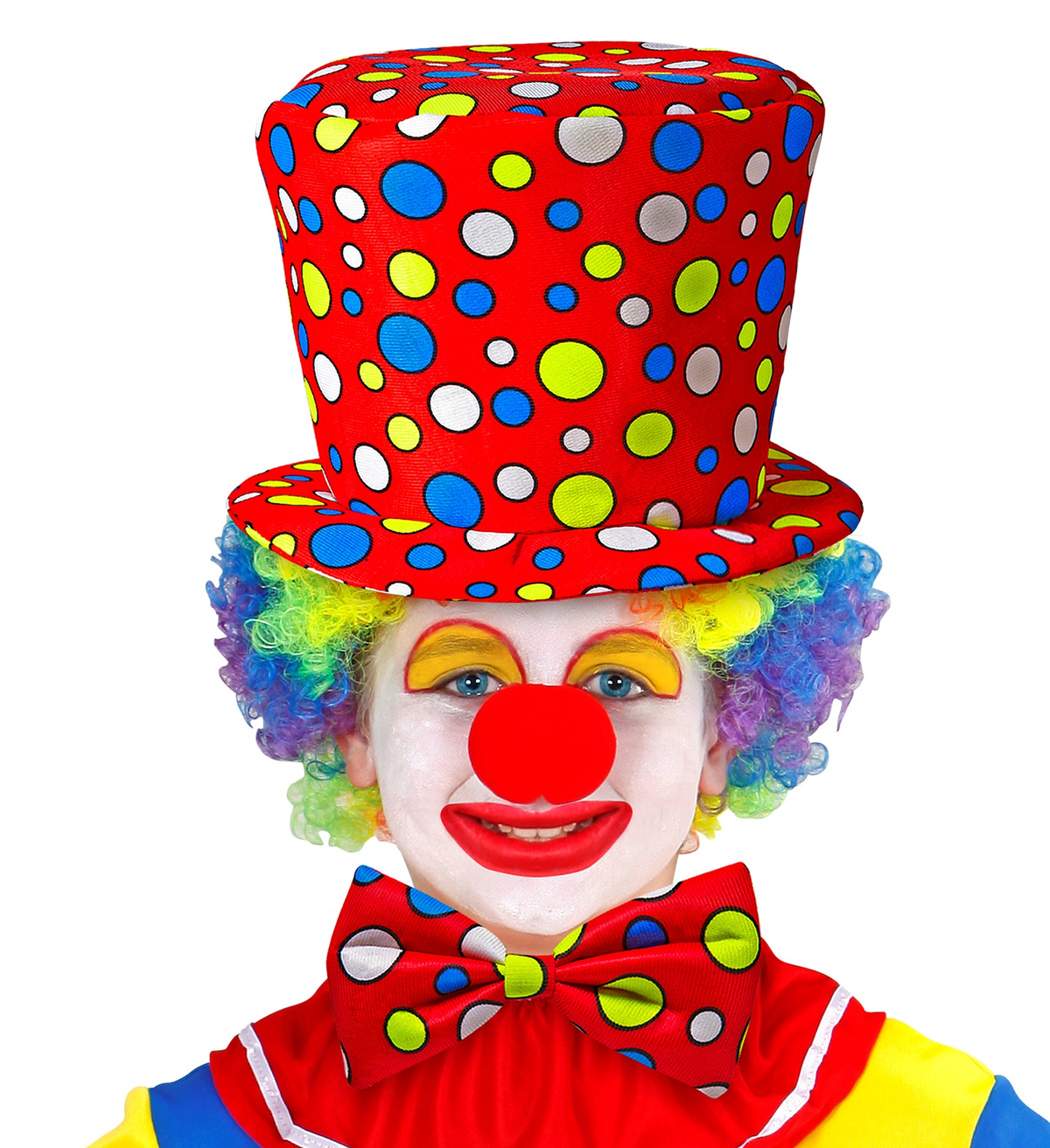 Set Clown Cappello Cilindro e Farfallino Accessori Vestito Travestimento Carnevale Bambino - 9143h/1