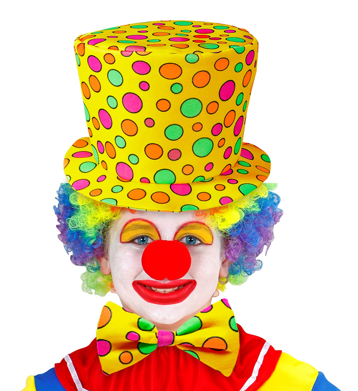 Set Clown Cappello Cilindro e Farfallino Accessori Vestito Travestimento Carnevale Bambino - 9143h/3