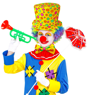 Set Clown Cappello Cilindro e Farfallino Accessori Vestito Travestimento Carnevale Bambino - 9143h/3