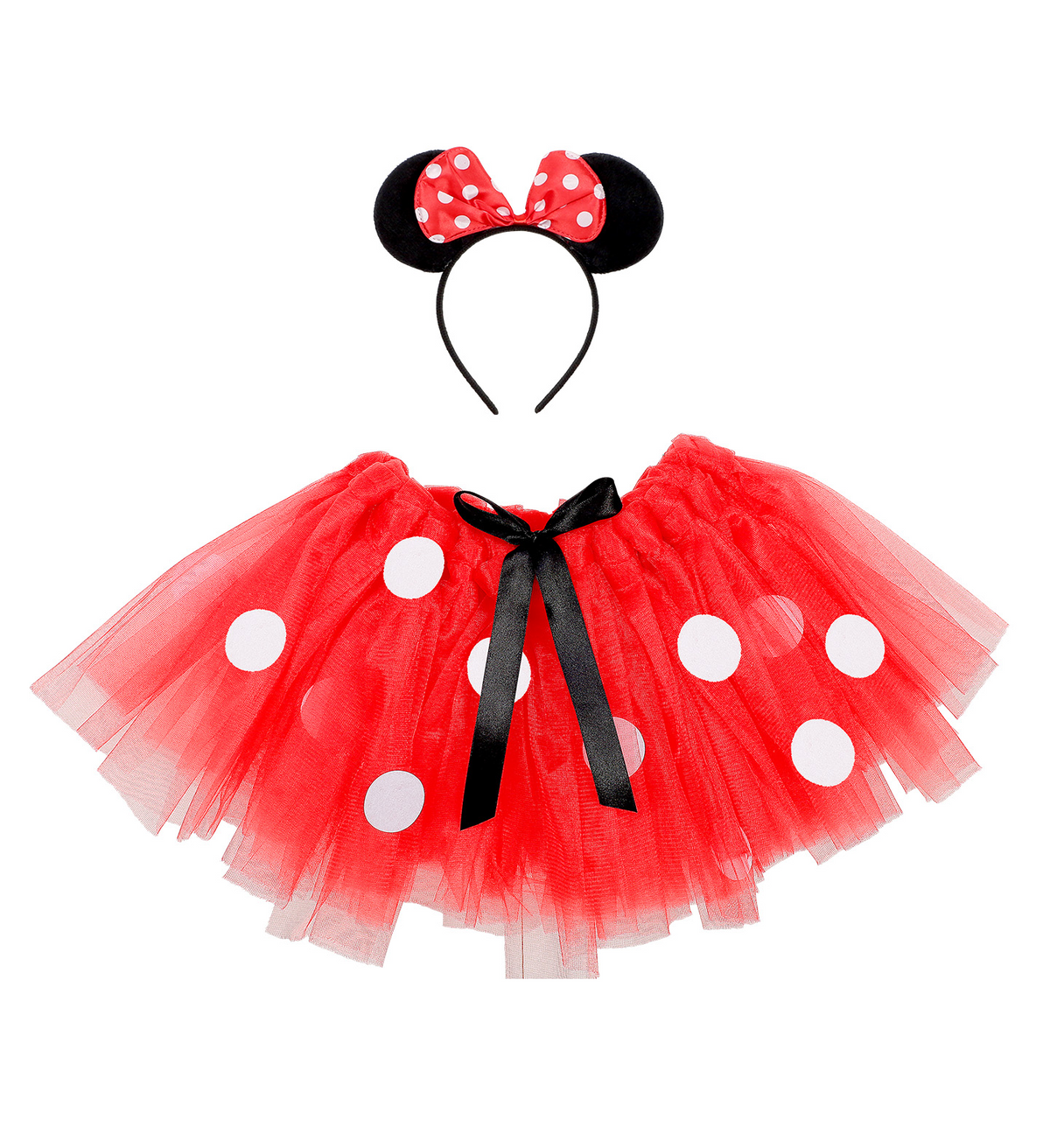 Set Topina Tutu Orecchie Accessori Vestito Travestimento Carnevale Bambina