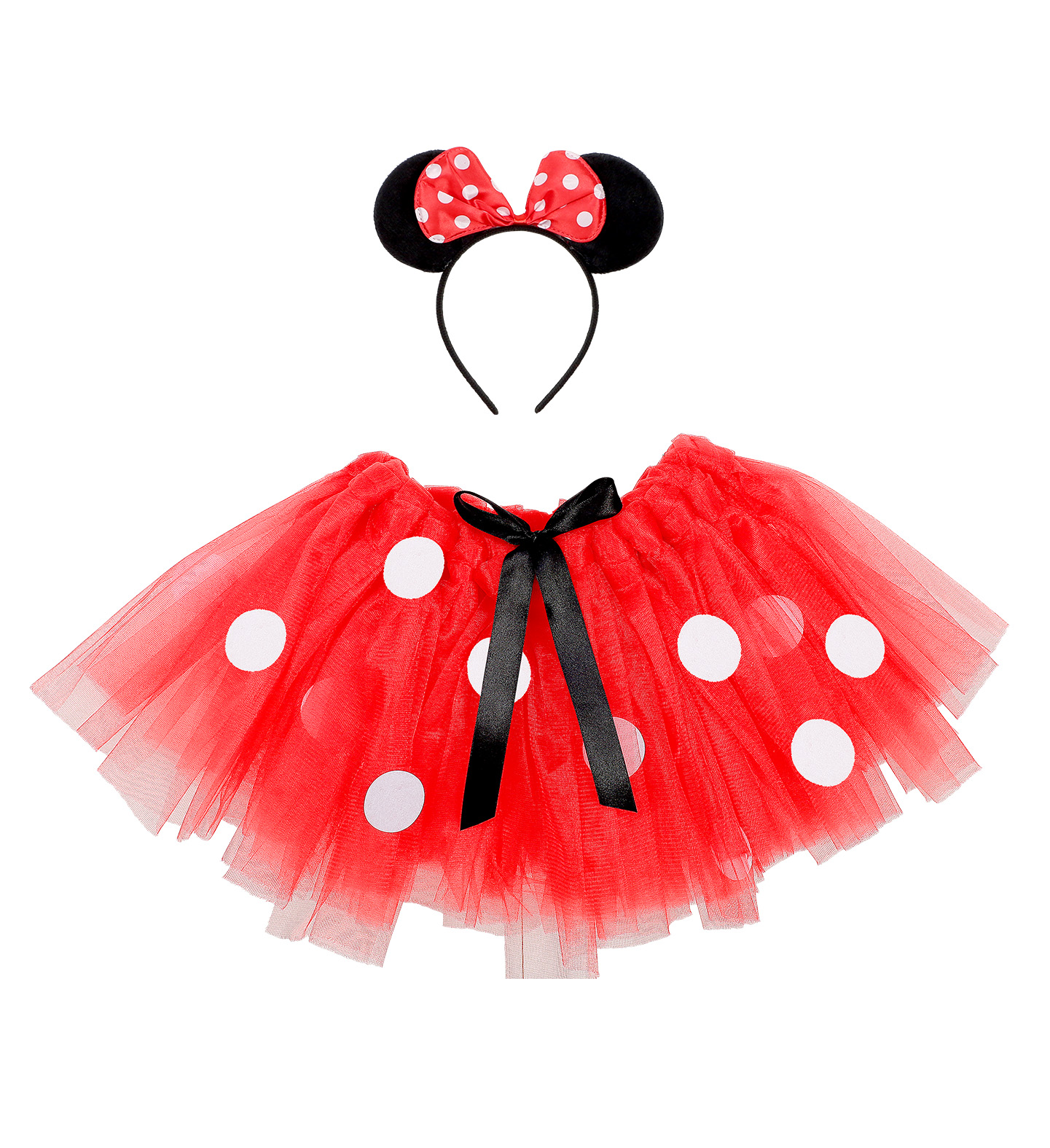 Set Topina Tutu Orecchie Accessori Vestito Travestimento Carnevale Bambina