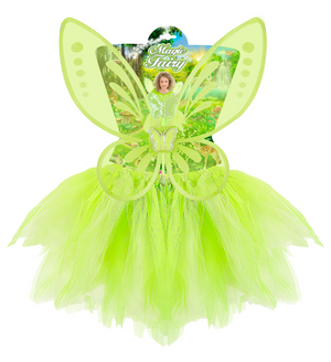 Set Fatina Magica Ali Gonna Bacchetta - Accessori Abito Vestito Travestimento Carnevale Bambina