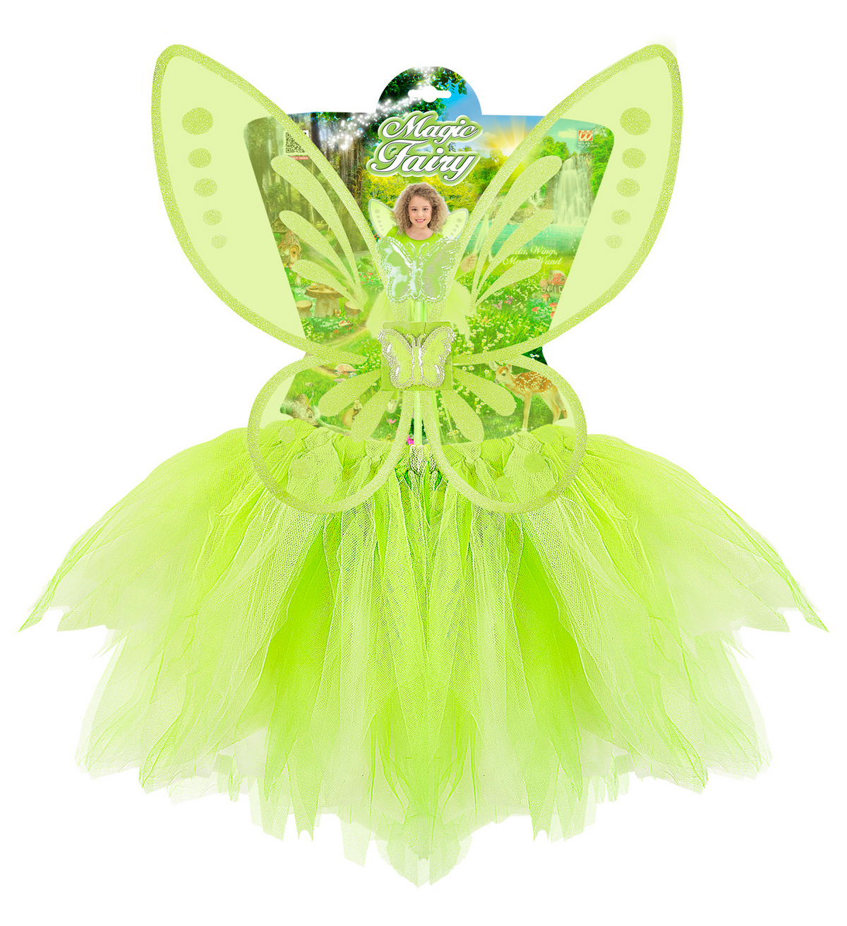 Set Fatina Magica Ali Gonna Bacchetta - Accessori Abito Vestito Travestimento Carnevale Bambina