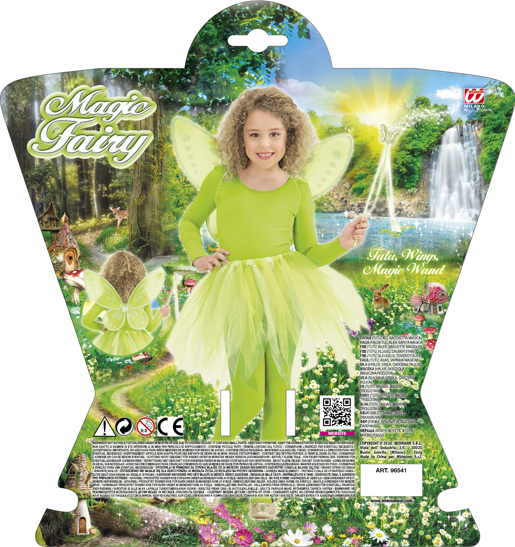 Set Fatina Magica Ali Gonna Bacchetta - Accessori Abito Vestito Travestimento Carnevale Bambina