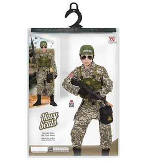 Costume Vestito Abito Travestimento Carnevale Bambino Soldato Navy Seals