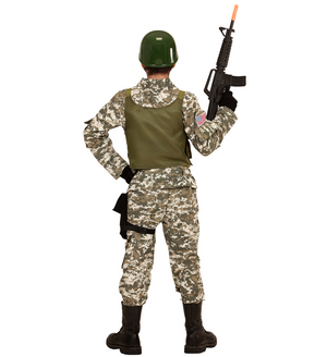 Costume Vestito Abito Travestimento Carnevale Bambino Soldato Navy Seals