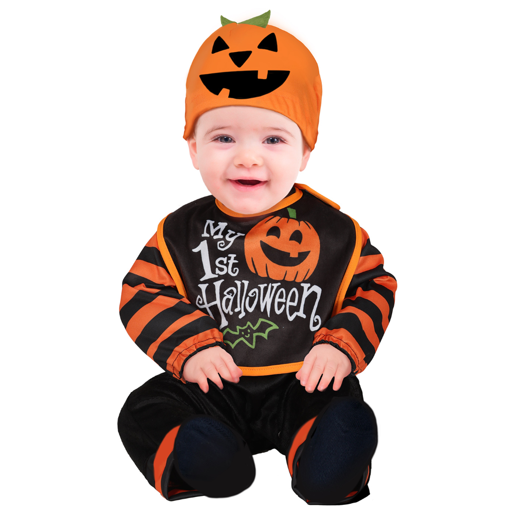 Costume Vestito 1st Pumpkin Halloween Travestimento Zucca per Bambini Halloween Carnevale Cosplay