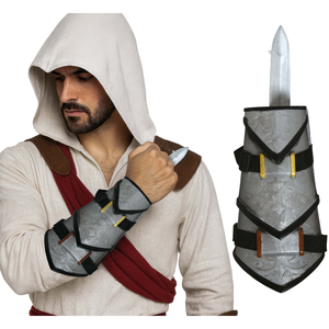Bracciale Ninja con Pugnale Retrattile Accessorio Travestimento Carnevale Cosplay Assassin's Creed - 46202