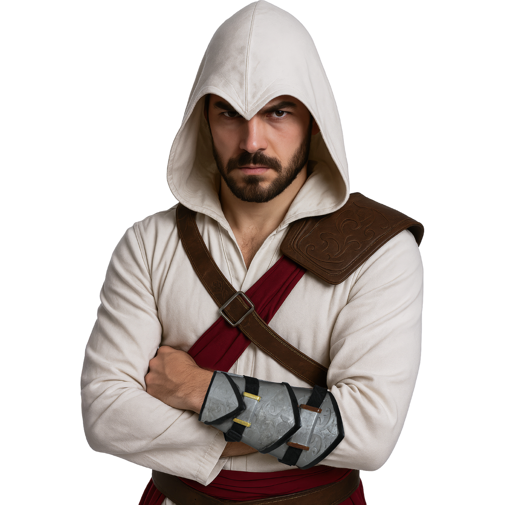 Bracciale Ninja con Pugnale Retrattile Accessorio Travestimento Carnevale Cosplay Assassin's Creed - 46202