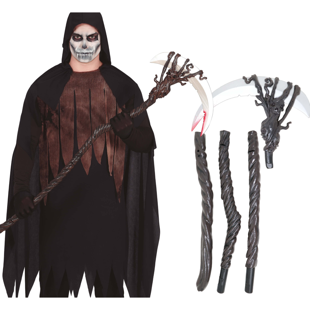 Falce Insanguinata Smontabile 150 CM Accessori per Abito Vestito Travestimento Carnevale Halloween - 24273