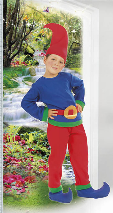 Costume Vestito Abito Travestimento Carnevale Bambina Gnomo - 4374w/c