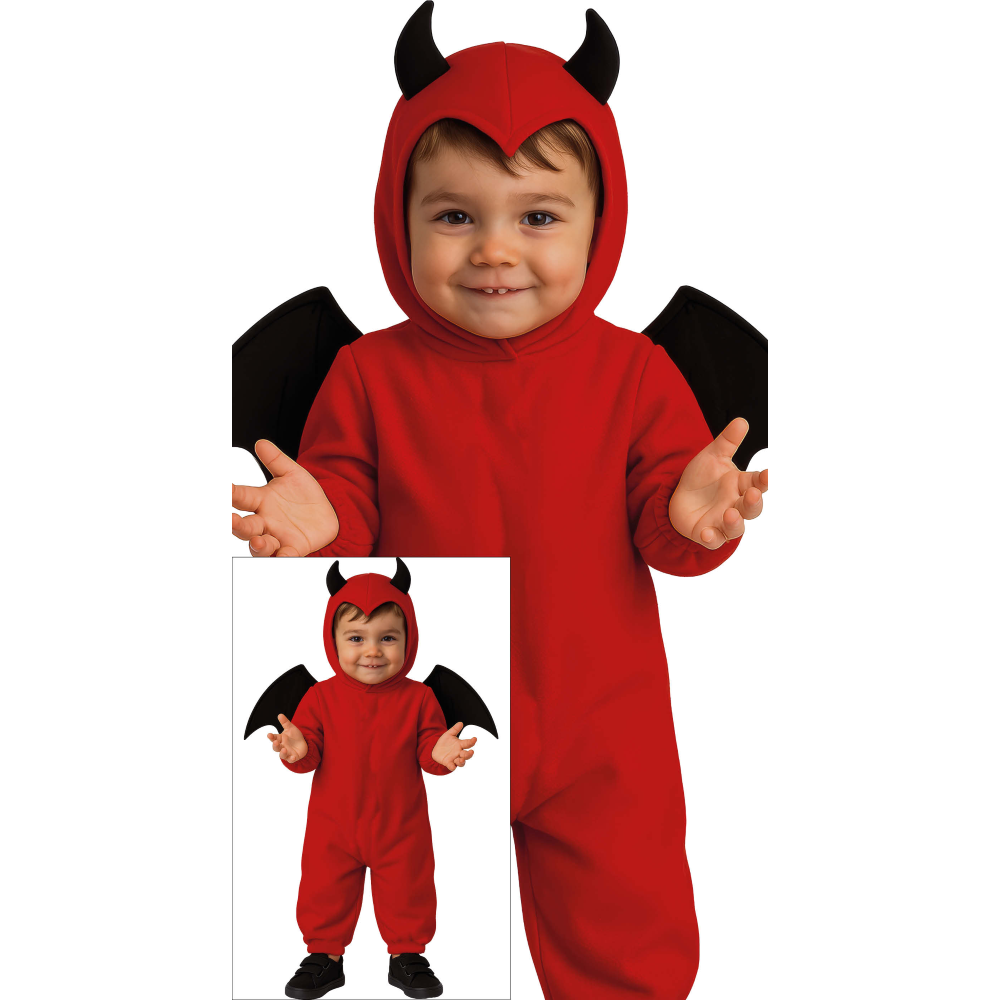 Costume Vestito Little Demon Travestimento Diavoletto per Bambini Halloween Carnevale Cosplay
