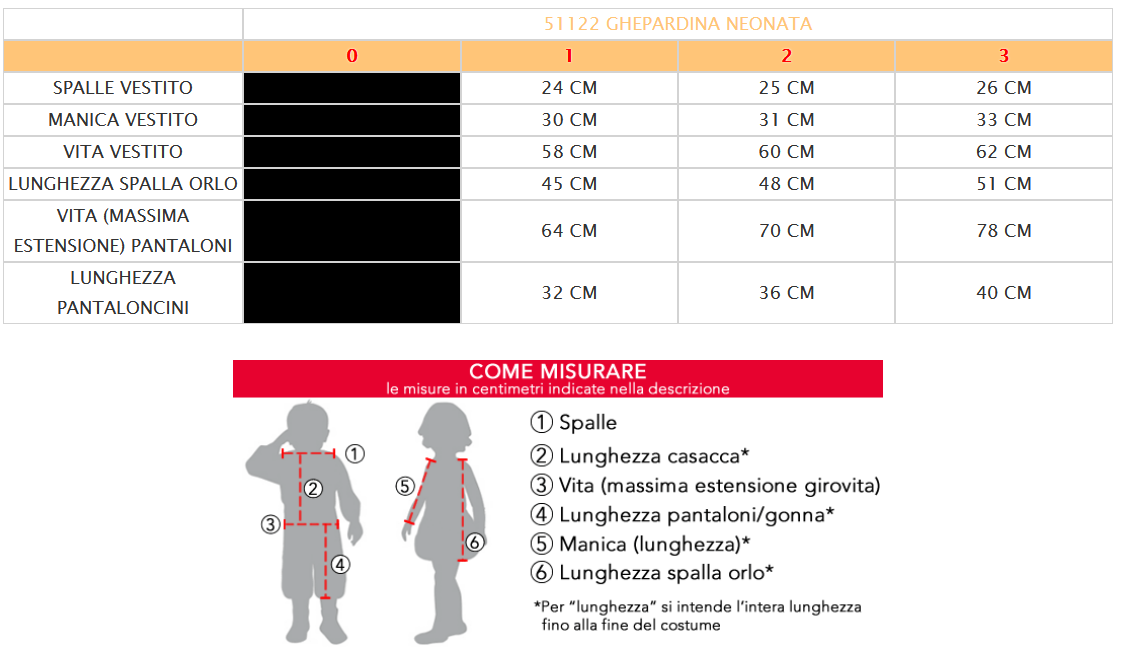 Costume Travestimento Vestito Abito Carnevale Bambina Ghepardina Neonata - 51122