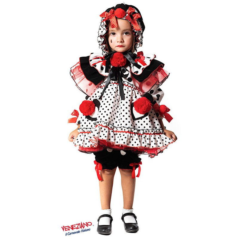 Vestito Carnevale Pierrottina Prestige Costume Travestimento Bambina - 51176