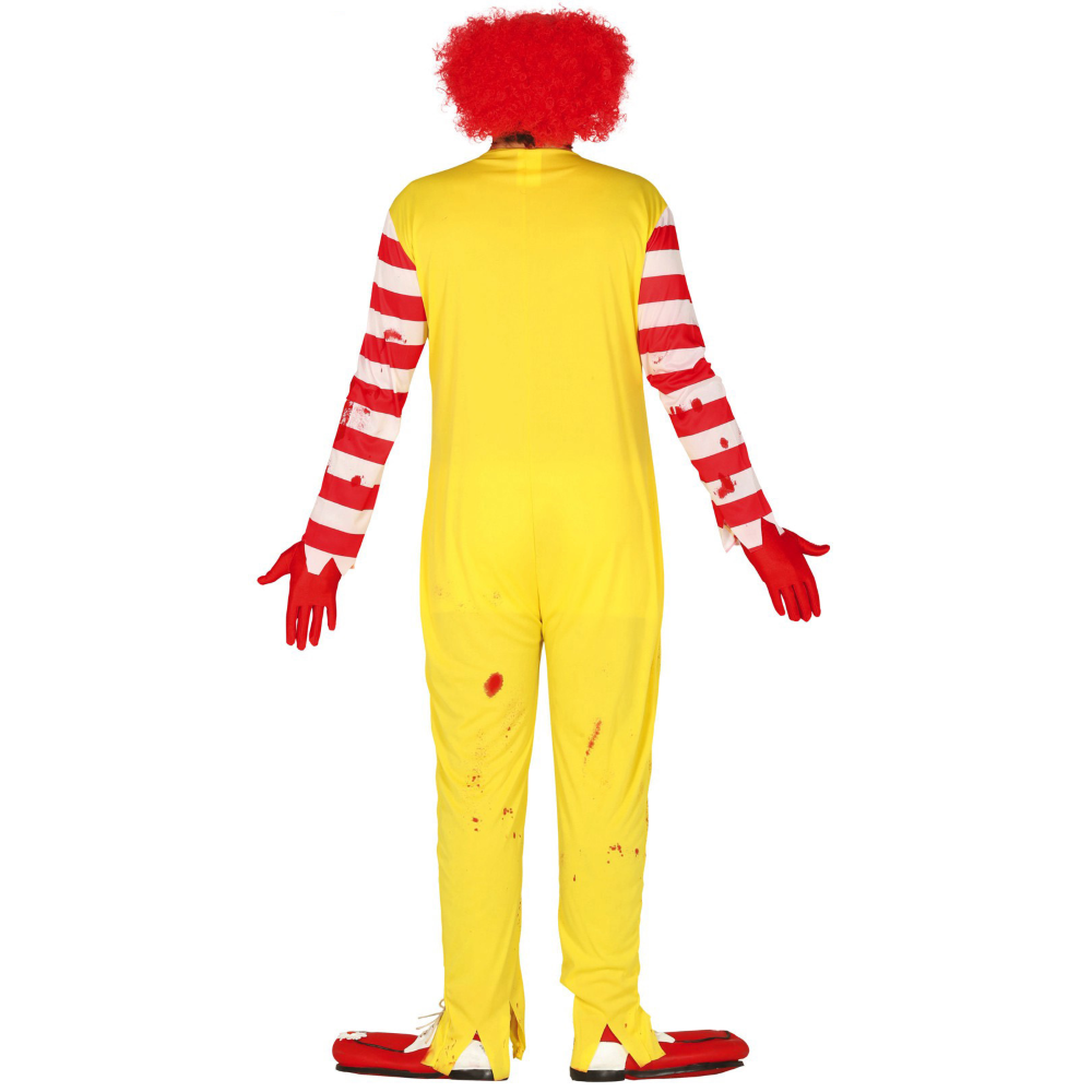 Costume Vestito Burger Clown Travestimento per Adulti Halloween Carnevale Cosplay