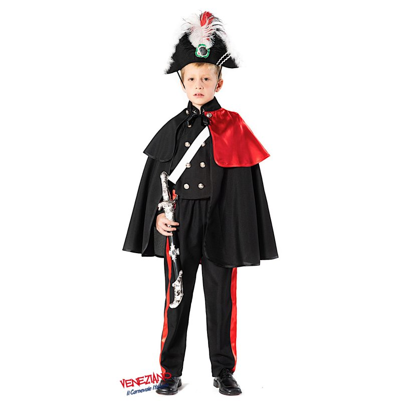 Vestito Carnevale Carabiniere Alta Uniforme Costume Travestimento Bambino - 51163