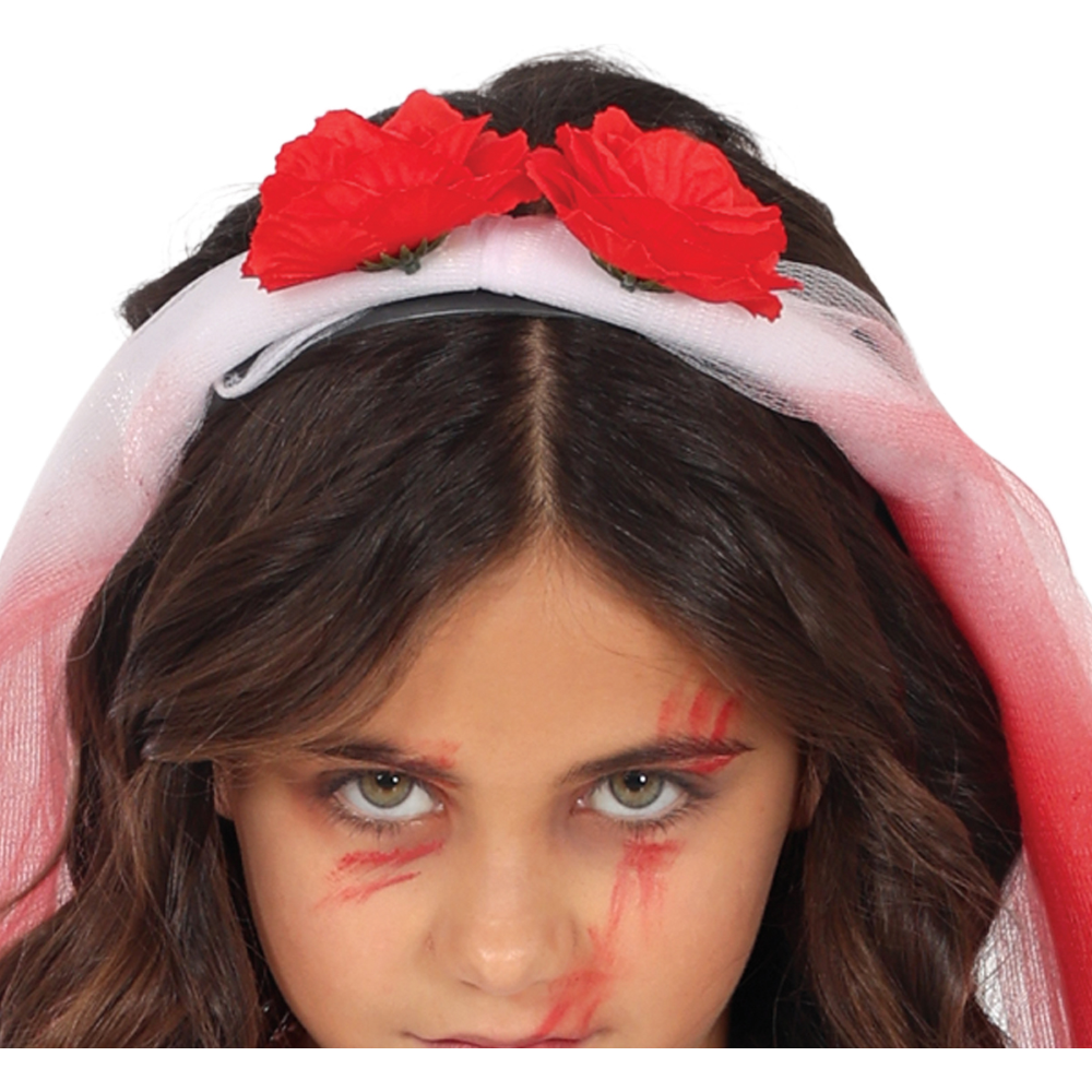 Costume Bloody Wife Vestito Travestimento Sposa Sanguinaria per Bambine Halloween Cosplay