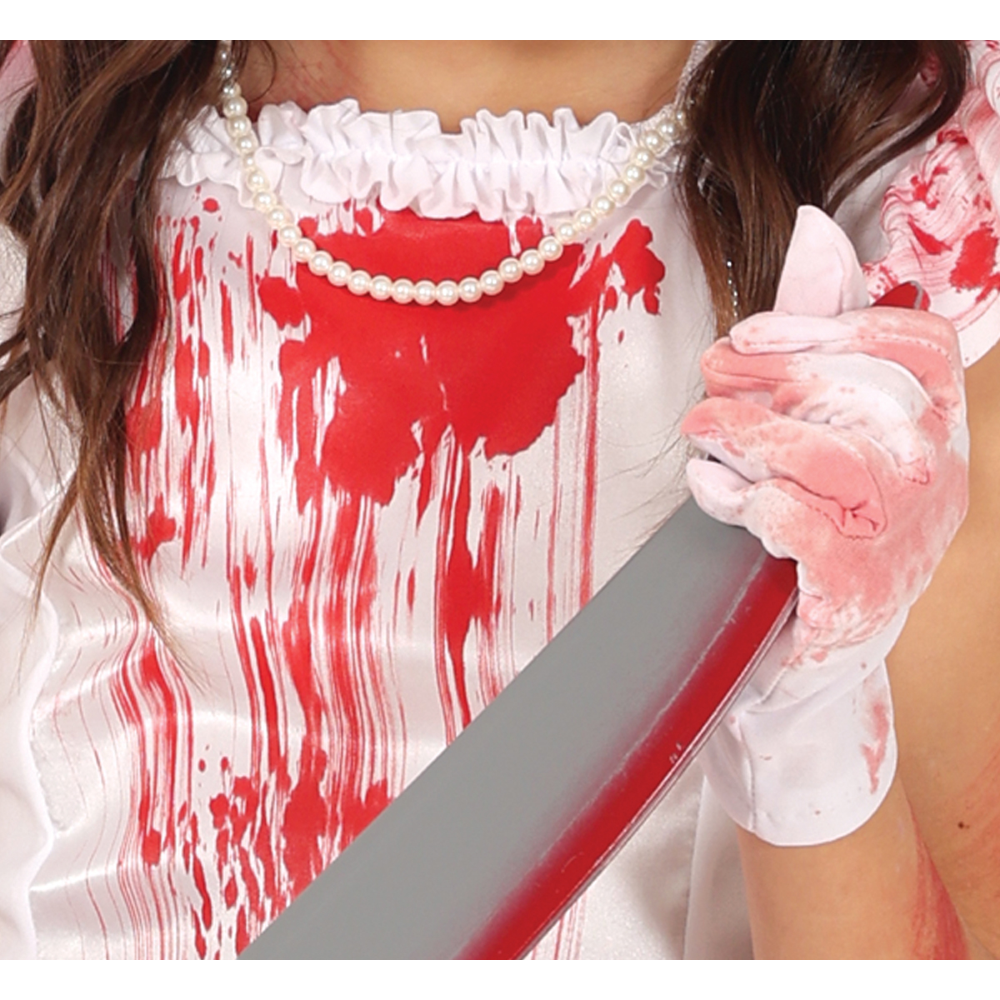 Costume Bloody Wife Vestito Travestimento Sposa Sanguinaria per Bambine Halloween Cosplay