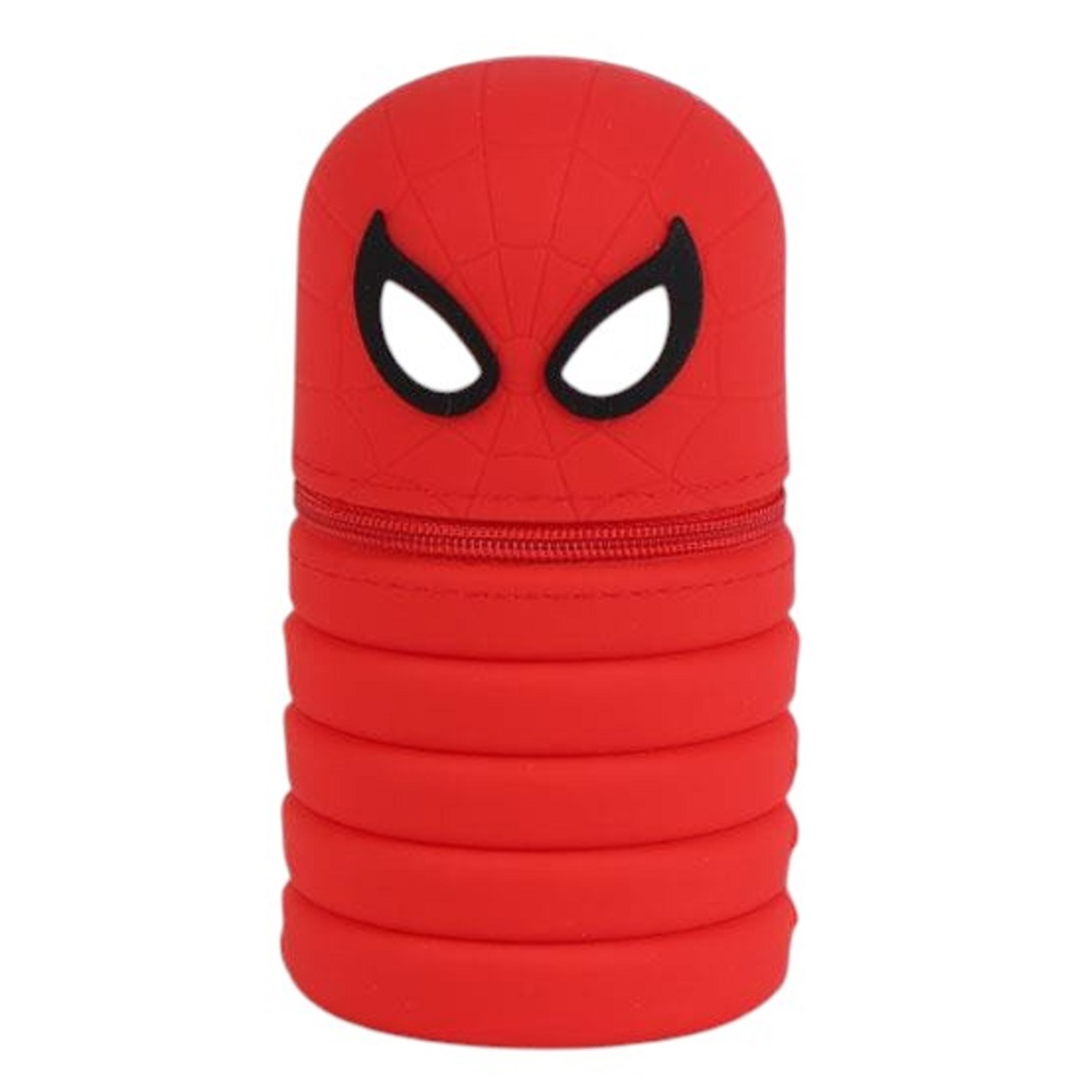 Tombolino in Silicone Spiderman MARVEL Astuccio Estensibile Porta Cancelleria 20 CM - 1713-1