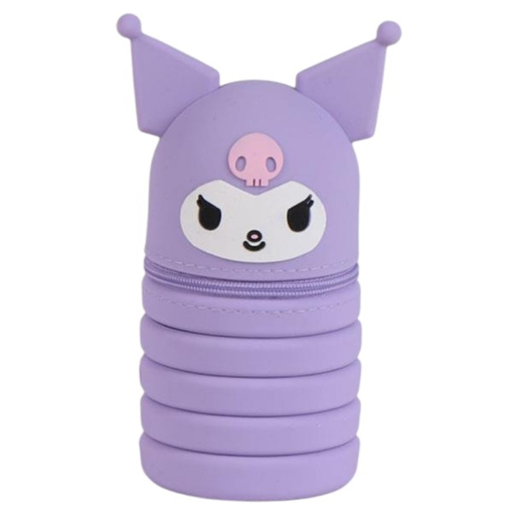 Tombolino in Silicone Kuromi Sanrio Astuccio Estensibile Porta Cancelleria 20 CM - 1716-2
