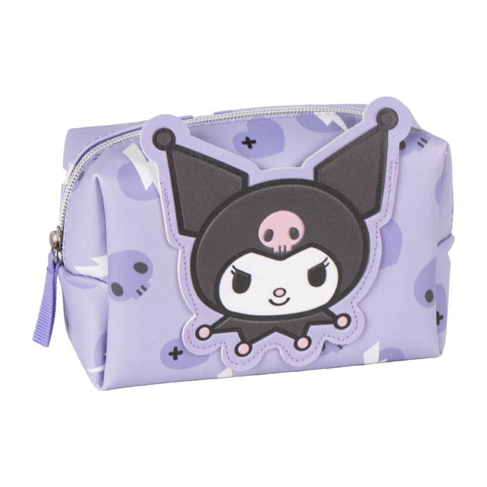 Beauty Case Kuromi Sanrio in Similpelle Pochette 17 CM Trucchi da Bagno e Viaggio - 3547