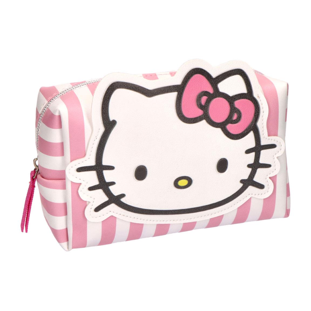 Beauty Case Hello Kitty Sanrio in Similpelle Pochette 17 CM Trucchi da Bagno e Viaggio - 3546