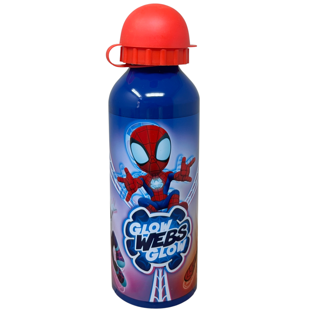 Borraccia in Alluminio Spidey e i Suoi Fantastici Amici MARVEL con Beccuccio e Tappo 500 Ml - Sp50096/r