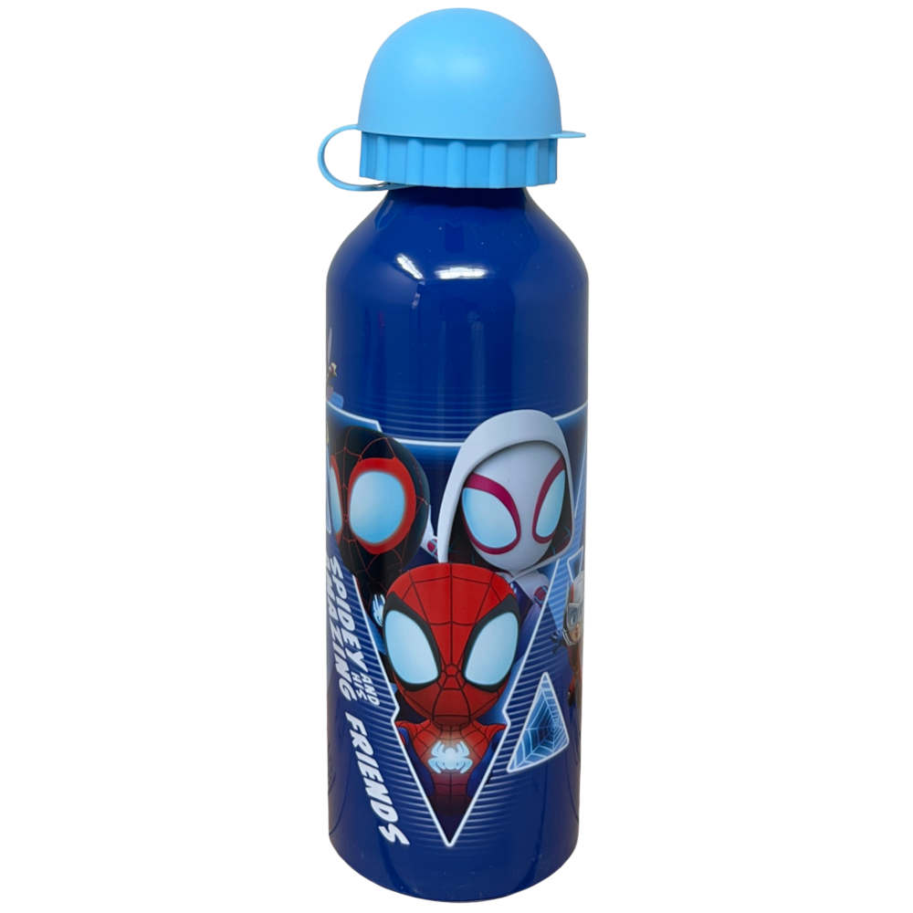 Borraccia in Alluminio Spidey e i Suoi Fantastici Amici MARVEL con Beccuccio e Tappo 500 Ml - Sp50096/c