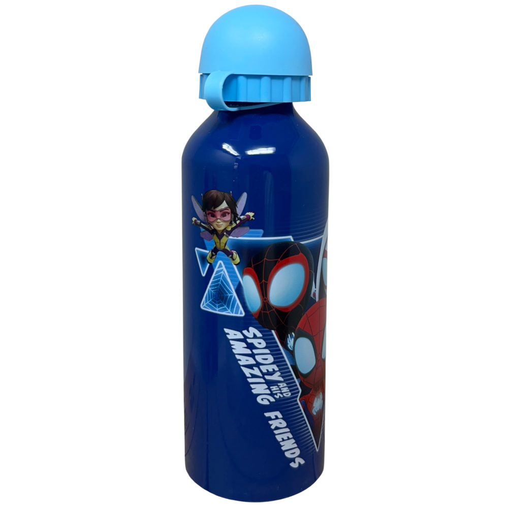 Borraccia in Alluminio Spidey e i Suoi Fantastici Amici MARVEL con Beccuccio e Tappo 500 Ml - Sp50096/c