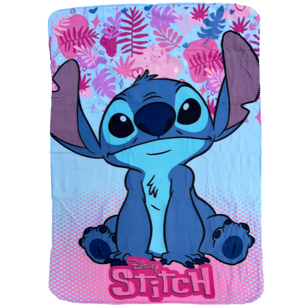 Plaid Stitch DISNEY Coperta in 100% Poliestere 220 Gsm 100 X 140 CM per Bambini - Lil36-5568