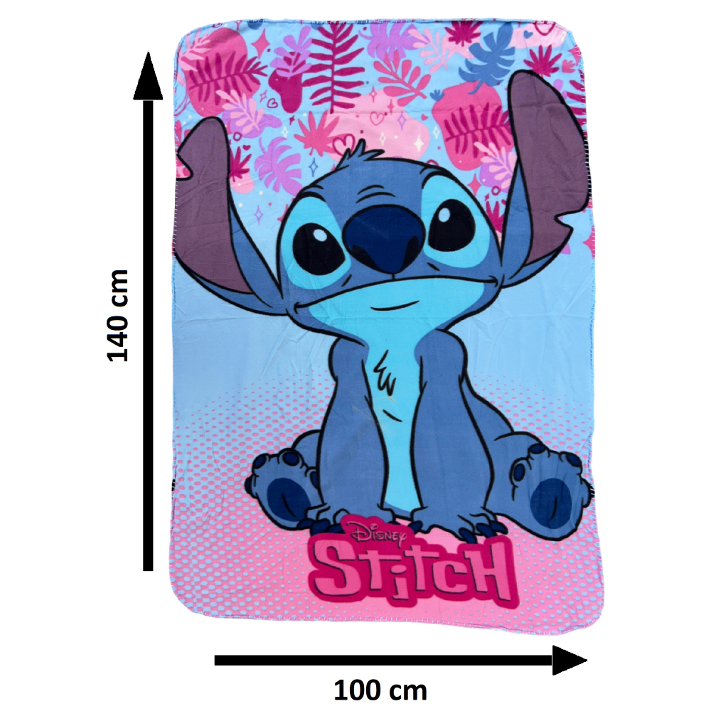 Plaid Stitch DISNEY Coperta in 100% Poliestere 220 Gsm 100 X 140 CM per Bambini - Lil36-5568