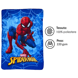 Plaid Spiderman MARVEL Coperta in 100% Poliestere 220 Gsm 100 X 140 CM per Bambini - Je12338cg