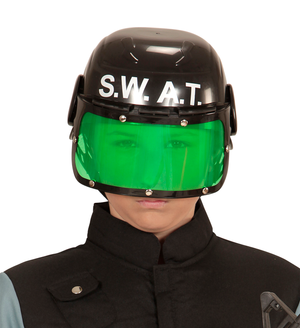 Elmo Casco Swat Antisommossa Accessori per Abito Vestito Travestimento Carnevale Bambino