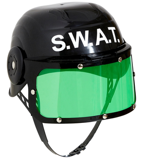 Elmo Casco Swat Antisommossa Accessori per Abito Vestito Travestimento Carnevale Bambino