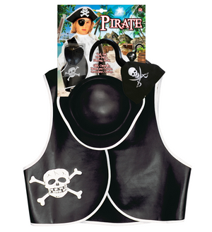 Set Travestimento Pirata Accessori Abito Vestito Carnevale Bambino