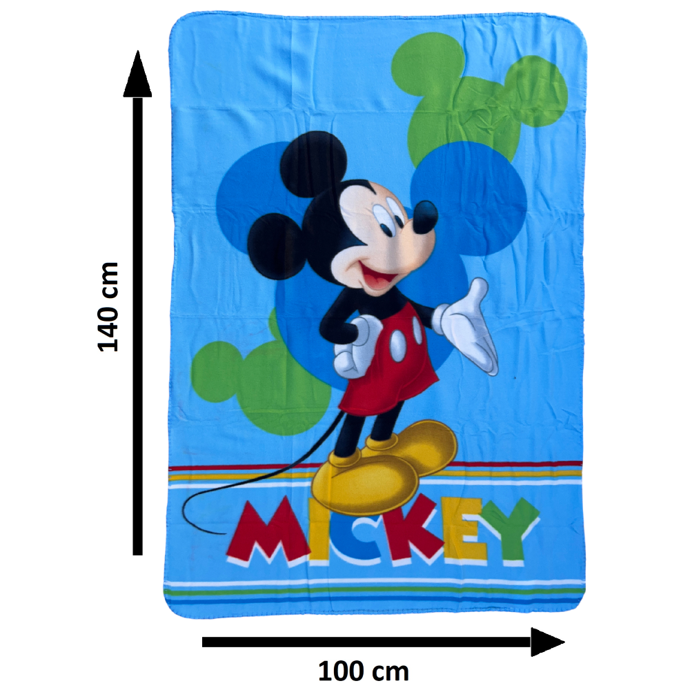 Plaid Topolino DISNEY Coperta in 100% Poliestere 220 Gsm 100 X 140 CM per Bambini - Je12339cg