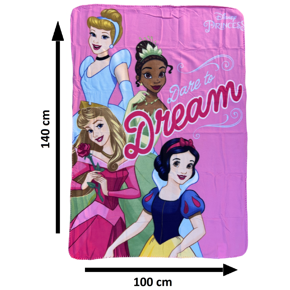 Plaid Principesse DISNEY Coperta in 100% Poliestere 220 Gsm 100 X 140 CM per Bambini - Je12342cg
