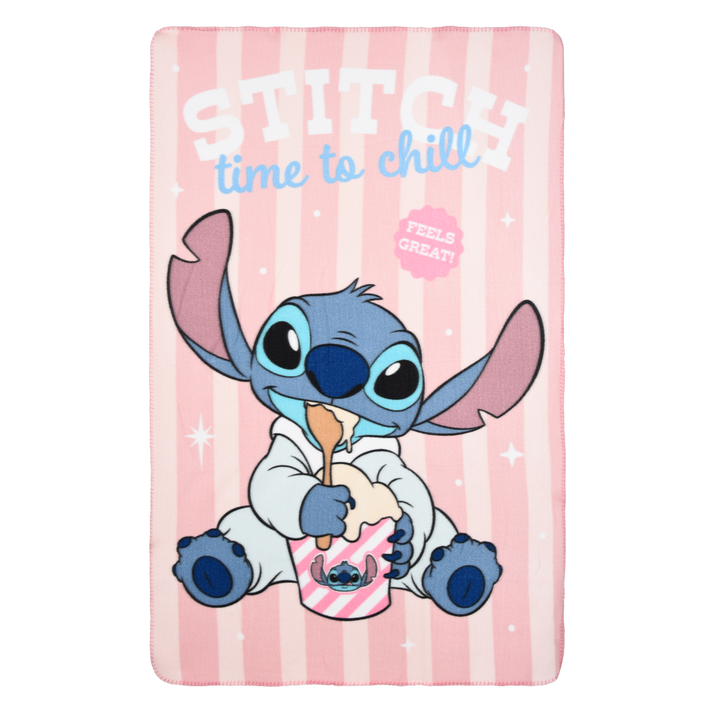 Plaid Stitch DISNEY Coperta in 100% Poliestere 220 Gsm 100 X 150 CM per Bambini - Hy46014