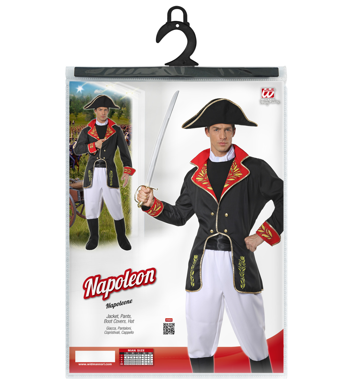 Costume Vestito Abito Travestimento Carnevale Halloween Cosplay Adulto Napoleone - 0291