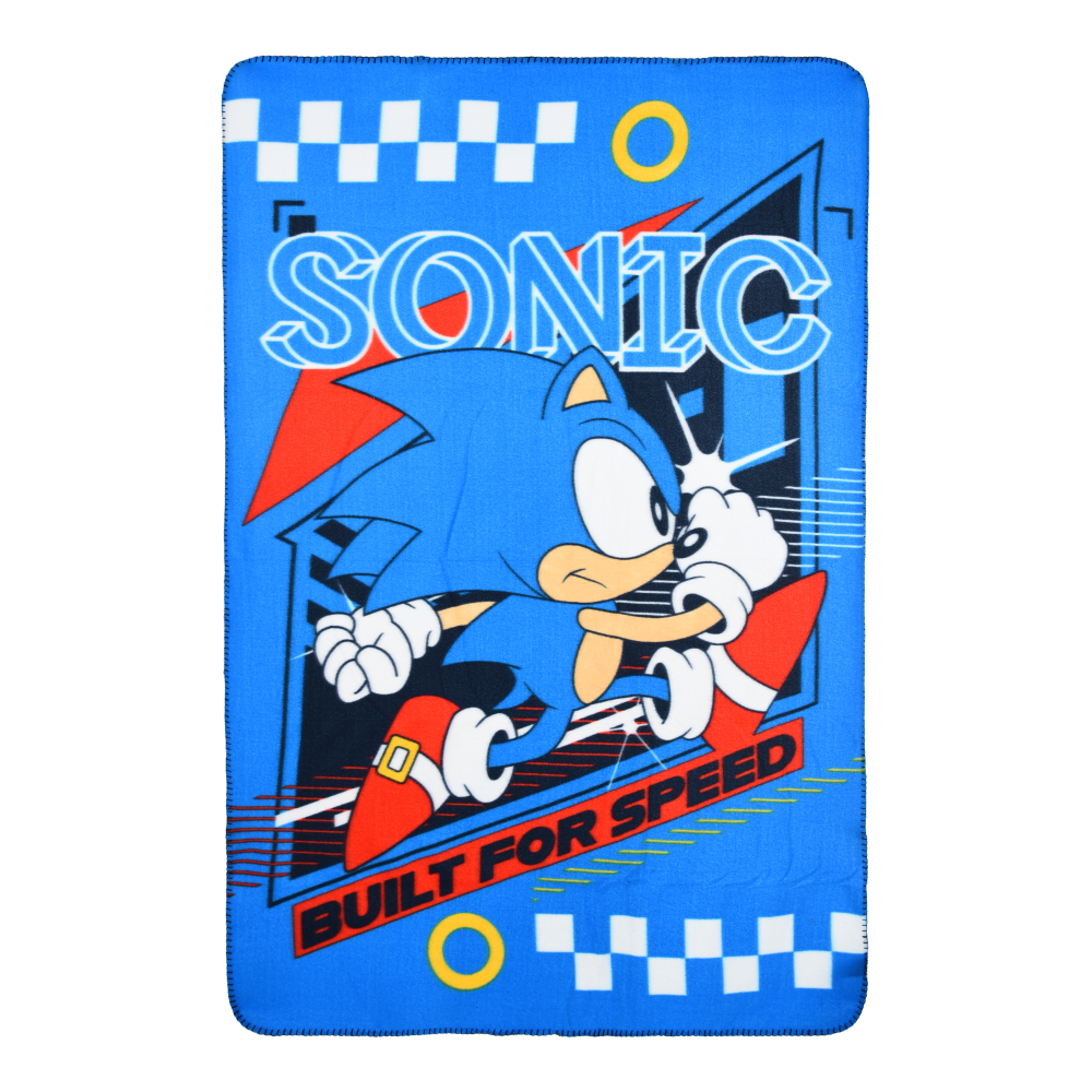 Plaid Sonic Coperta in 100% Poliestere 220 Gsm 100 X 150 CM per Bambini - Hy46004