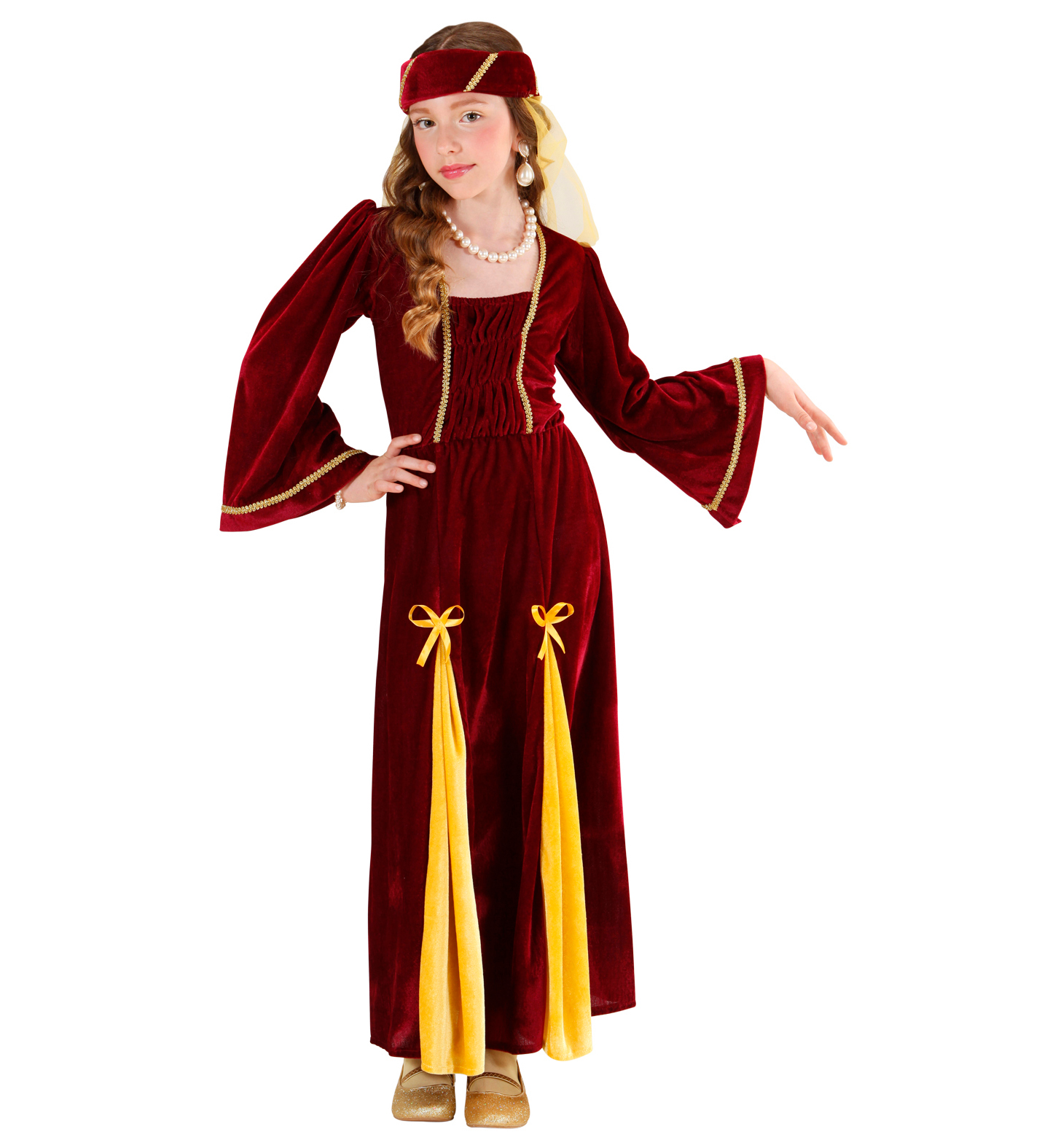 Costume Vestito Abito Travestimento Carnevale Bambina Principessa Medievale - 1253