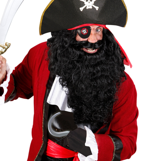 Set Pirata Cappello,uncino e Benda per Occhio Accessori Abito Vestito Carnevale Bambino