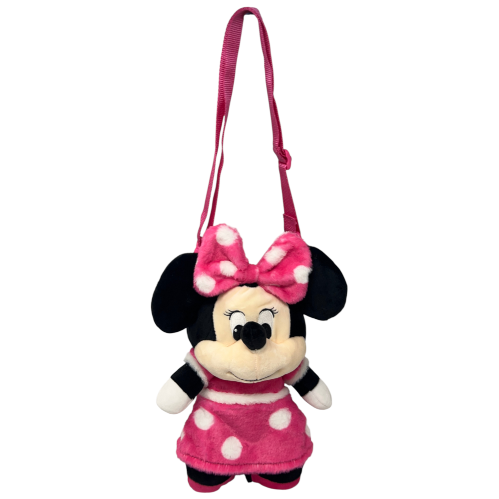 Borsetta in Peluche Minnie DISNEY con Tracolla Regolabile Accessorio da Passeggio Bambini- 6273