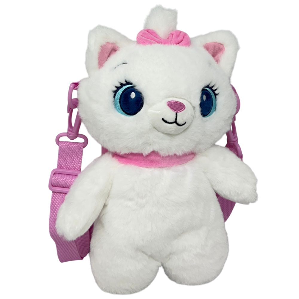 Borsetta in Peluche Marie DISNEY Minou gli Aristogatti con Tracolla Regolabile Accessorio da Passeggio Bambini- 6275