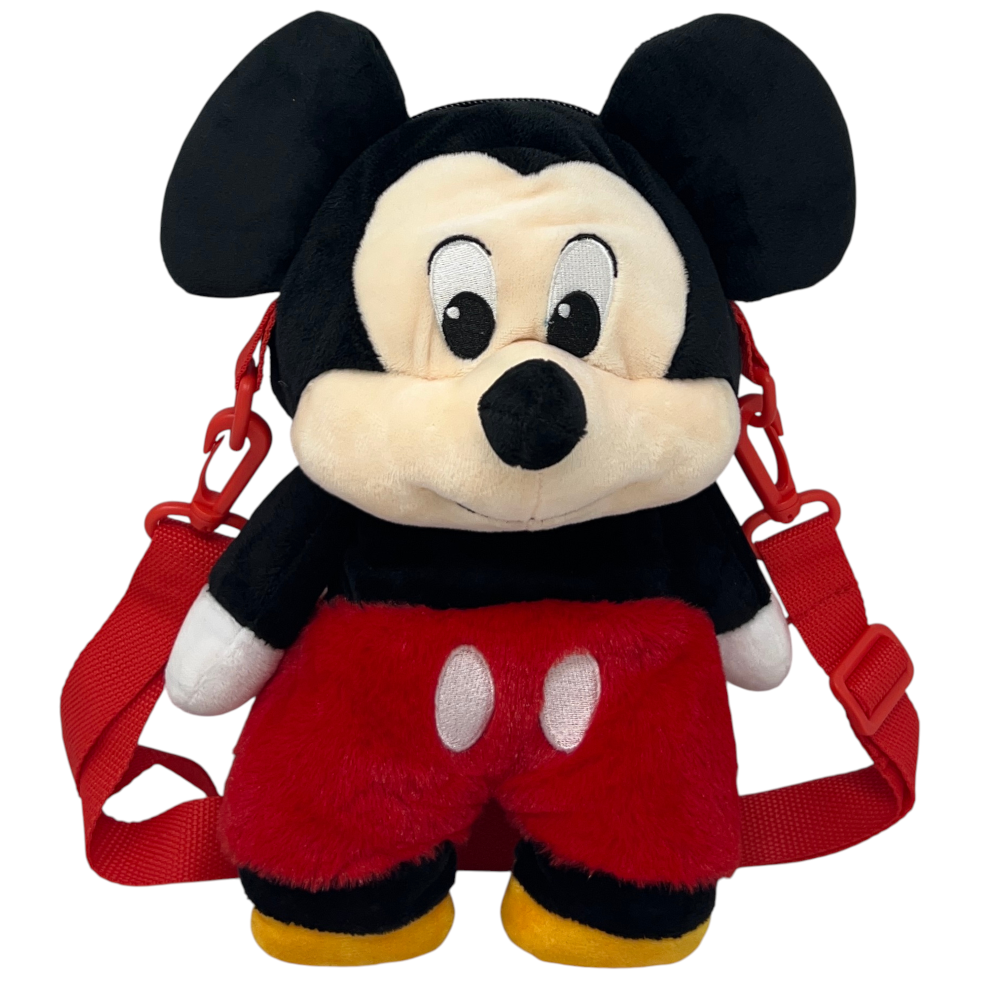 Borsetta in Peluche Topolino DISNEY con Tracolla Regolabile Accessorio da Passeggio Bambini- 6274