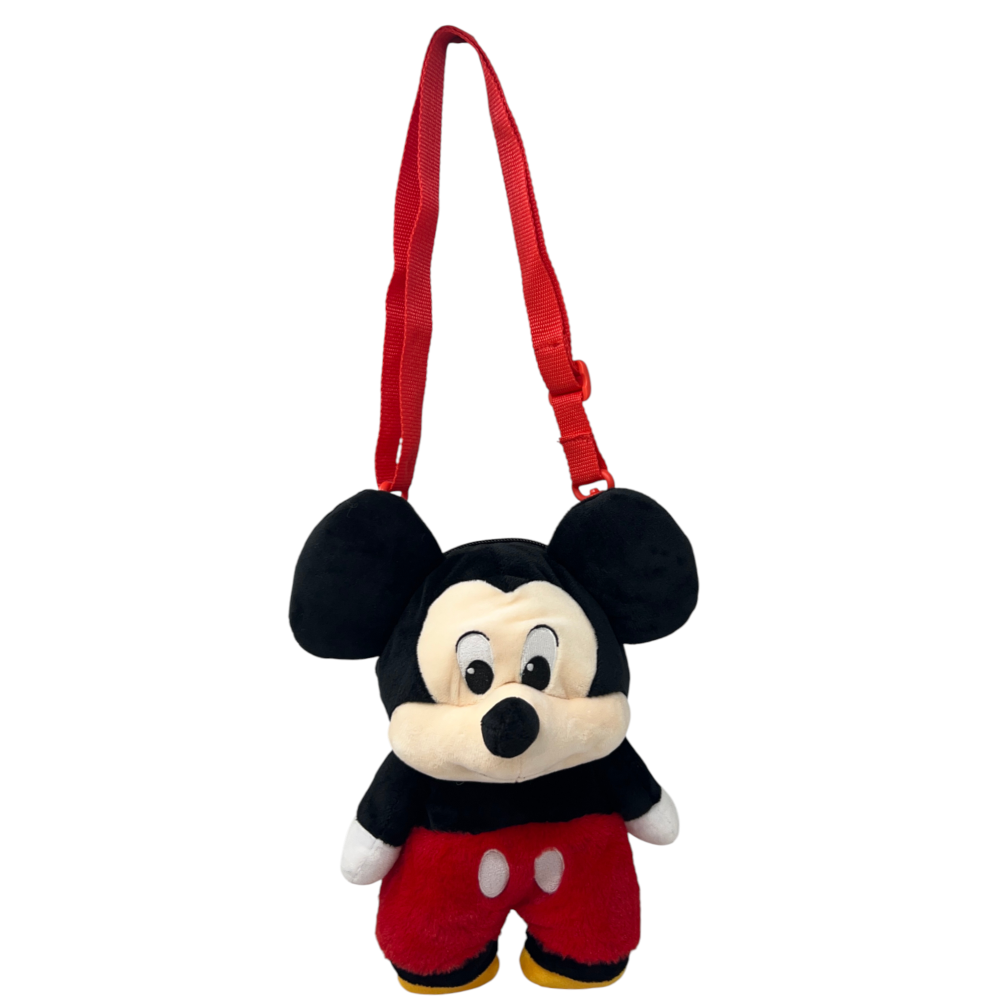 Borsetta in Peluche Topolino DISNEY con Tracolla Regolabile Accessorio da Passeggio Bambini- 6274
